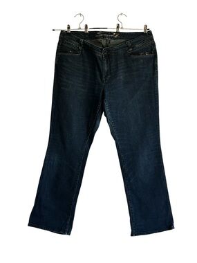 Seven7 Distressed Blue Denim Waistband Jeans